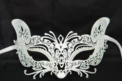 Venetian Seductive Fox Design Laser Cut Masquerade Mask Vibrantly Decorated and Intricately Detailed