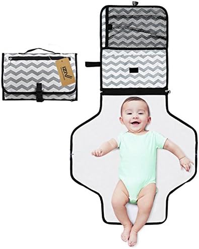 iZiv Baby Changing Pad, Baby Diaper Changing Station Folding Travel Changing Mat Portable Changing Bag Waterproof Changing Station Lightweight Change Bag Kit with Large Capacity for Storaging