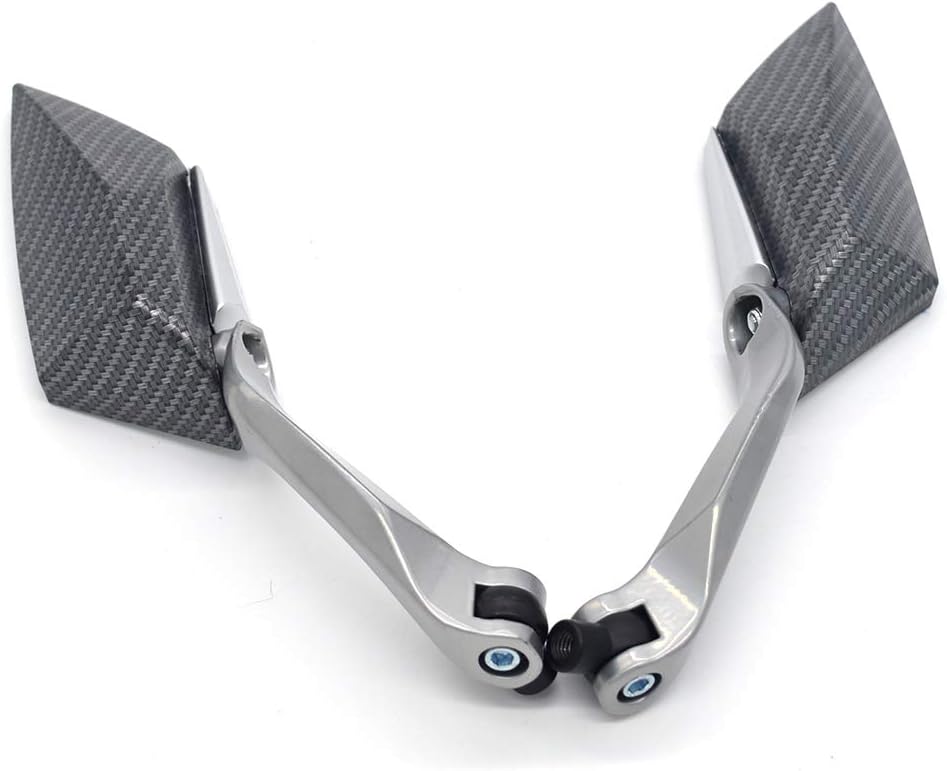 evomosa Custom Universal Motorcycle Rear View Side Mirrors cafe racer Wing Mirrors for Scooter Chopper Cruiser with 8mm 10mm mounting thread