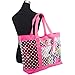 Eastsport Supreme Deluxe 100% Clear PVC Printed Large Beach Tote with Free Large Wristlet