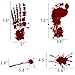 TEEHOME Bloody Footprints Floor Clings (42pcs - 8 Sheets) | Vampire Zombie Party Halloween Creepy Decorations Decals Stickers Supplies | Best Scare Halloween Decorations for Floor and Wall