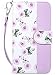 iPhone X Case, iPhone X Wallet Case with Card Holders, ULAK Rose Floral Kickstand Premium Synthetic Leather Folio Handmade Wrist-strap Wallet Case Cover for iPhone X / iPhone 10 5.8 inch Rose/Purple