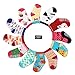 ShoppeWatch Baby Girl Socks with Grips 12 Pairs for Toddler Kids Infants Babies Anti Slip Non Skid Bottoms 2T and 3T Walkers BBSK42