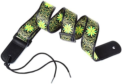 Welldeal Ukulele Strap Genuine Leather Ends Adjustable Ukulele Shoulder Neck Strap Belt Fits Any Uke Size Soprano Concert Tenor Baritone Pineapple Ukulele
