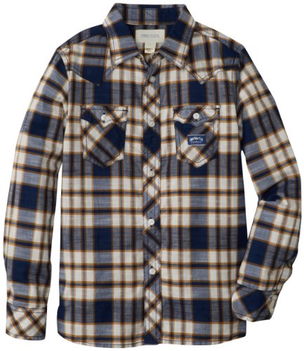 Diesel Big Boys' Cufiggi Plaid Button Front Shirt