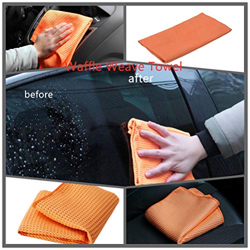 YUKING Car Wash Kit, 6 Pcs Car Cleaning Kit,Car Detailing Kit Interior Exterior Tools-Premium Car Wash Mitt-Sponge Wheel Brush-Cleaning Cloth Kits