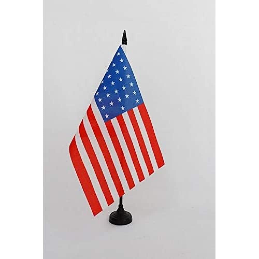 AZ FLAG United States 1865-1867 36 stars Table Flag 5'' x 8'' - american historic Office Decoration 100% Polyester 21 x 14 cm - Mini Desk Flag with Pole and Black Plastic Base
