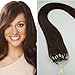 16″ 40g 100s Micro Ring Loop 100% Human Hair Extensions Natural Soft Real Beauty Straight Hair Gift 100strands in one pack, (color #02 Dark Brown)thumb 2