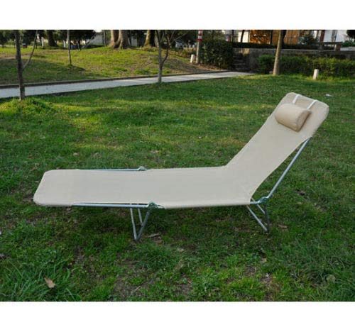 Outsunny Sonnenliege Gartenliege Relaxliege Bäderliege Zweibeinliege 4 Farben (Creme) – Bild 3