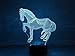 3D Horse Night Light, YiFocus Optical Illusion Night Lamp 7 Colors Changing,Touch Button Amazing Creative Designed LED Table Desk Lamps (Color-Changing Horse)