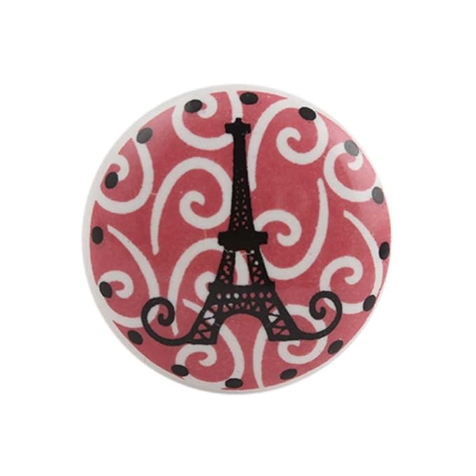 Indianshelf Handmade 5 Piece Pink Paris Eiffel Tower Flat Kid Rust