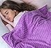 Weighted Blanket for Kids 5 lbs - Child Weighted Blanket 5 lb with Removable Minky Cover - Cotton 5 Pounds Heavy Blankets for Toddler Girls (Inner Light Violet/Cover Violet & Pink, 36