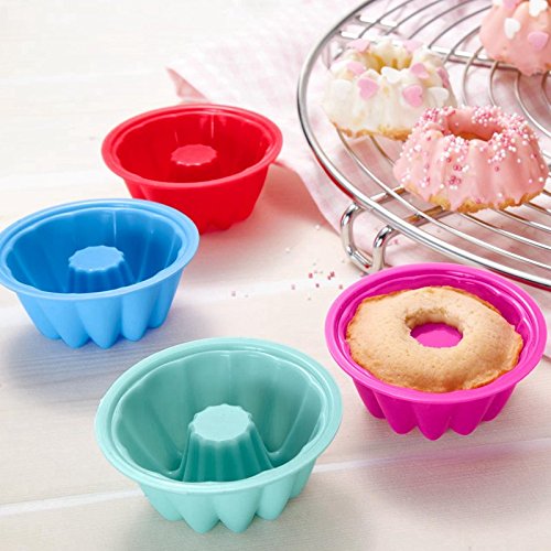 Astra shop Fancy Mini Silicone Dessert Mold, Stackable Bundt Pan, Swirl