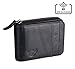 Admetus Mens RFID Blocking Wallets Zipper Leather Wallet for Men Bifold RFID Card Holder Black 2