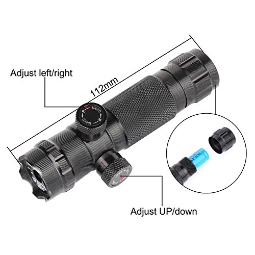 GOHIKING Tactical Green Sight, 532nm Green Dot Rifle Scope Sight with 2 Mounts,2 Pressure Switches