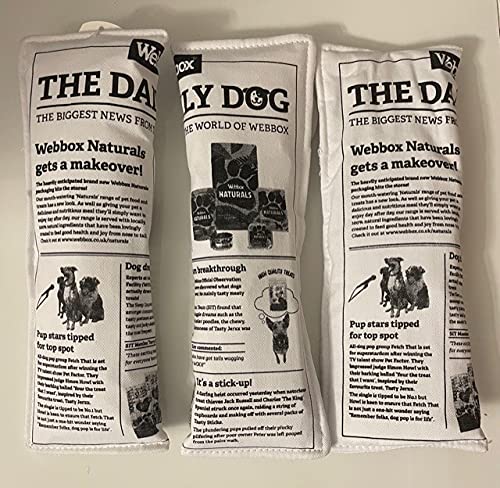 Surrey Feed Doggy Newspaper Toys with Crinkle Sound (Pack of 3)