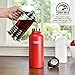 Healthy Human Stainless Steel Water Bottle | Double Walled Vacuum Insulated Water Thermos for Adults | Eco-Friendly Travel Bottles with Leak Proof Lid (Red Hot, 32 oz/ 946 ML)