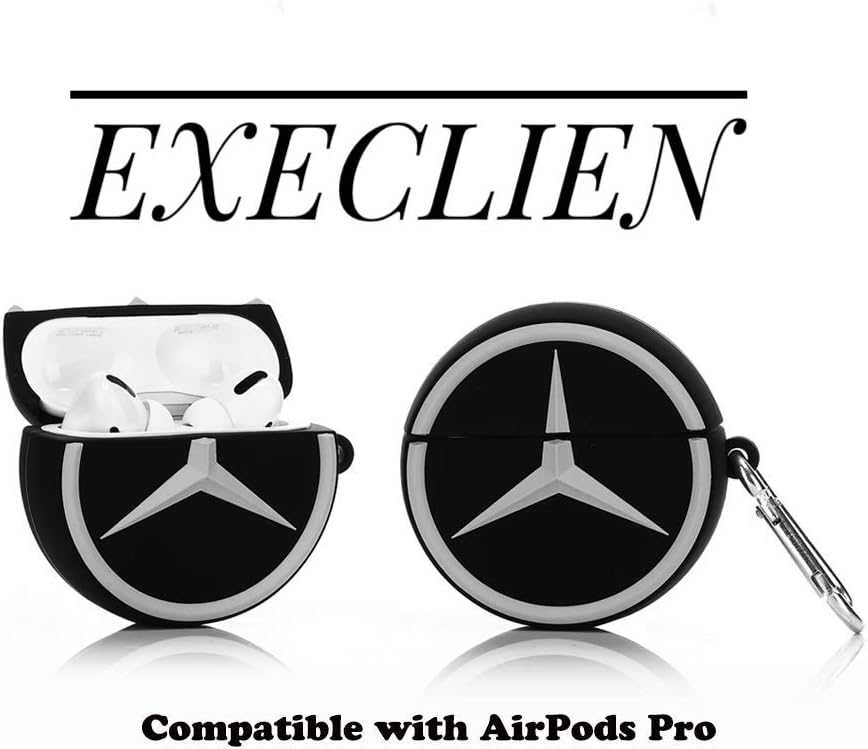 EXECLIEN AirPods Pro 2019 Batman/Superman/Ironman/Spider-Man/Captain America Ultra Silicone Case Cover by EXECLIEN (Mercedes Pro)