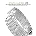 20mm Watch Band, amBand Quick Release Premium Solid Stainless Steel Metal Business Replacement Bracelet Strap for Men's Watch, Silver