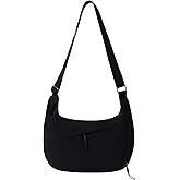 Crescent Bags for Women Nylon Hobo Crossbody Bags Casual Shoulder Handbags Multi-Pocket Sling Bag Lightweight Crossbody Purse
