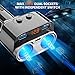 USB C Car Charger, Uniwood 2 Sockets Cigarette Lighter Splitter, 12/24V 150W Dual USB Type-C Ports Separate Switch LED Voltage for Mobile Cell Phone GPS Dash Cam