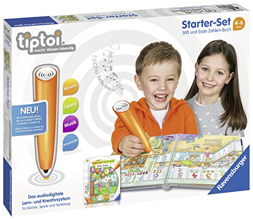 Ravensburger tiptoi Starter-Set 00803: Stift und Erste Zahlen-Buch - Lernsystem für Kinder ab 4 Jahren: tiptoi® Stift…