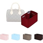 Organizer Insert for Speedy 20, Satin Purse Organizer for Luxury Bag, Lightweight and Soft Purse Dividers for Woman Handbags, Multiple Pockets with Organized Capacity (Ruby, Speedy20)