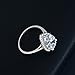 UMODE 18K White Gold Plated Teardrop Halo Pear Cut 4 Carat Cubic Zirconia CZ Engagement Wedding Ring for Women Size 5