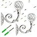 Geritte 2PCS Clear Crystal Curtain Holdbacks Wall Mounted Tassel Curtain Tieback Hook Drapery Tiebacks Hook Clothes Coat Hat Towel Hanger Holder (Silver)