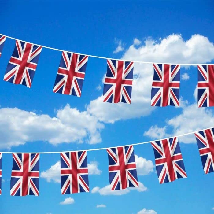 Union Jack Bunting Fabric Flags United Kingdom - 20ft/24 flags