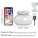 Decor Essential Oil Diffuser Cute Lotus, Mini Ceramic Home Humidifiers Aromatherapy Difuser 200mL 12Hours, Air Purifier Freshener for Office Bedroom Yoga Spa Baby (White)