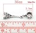 Sexy Sparkles Eiffel Tower Charm 3D Dangle Charm Bead For Snake Chain Charm Bracelet