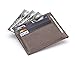 MEKU RFID Blocking Slim Leather Credit Card Holder Unisex Slim Business Card Case Minimalist Wallet with Cash Clip Khaki (Upgraded Version)