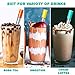 Set of 6 Stainless Steel Boba Straws with Silicone Tips | Reusable & Metal Drinking Angled-Tip Straws for Reduced Plastic Consumption | Great for Wide Bubble Tea, Boba Tea & Smoothie, Milkshakes ect.
