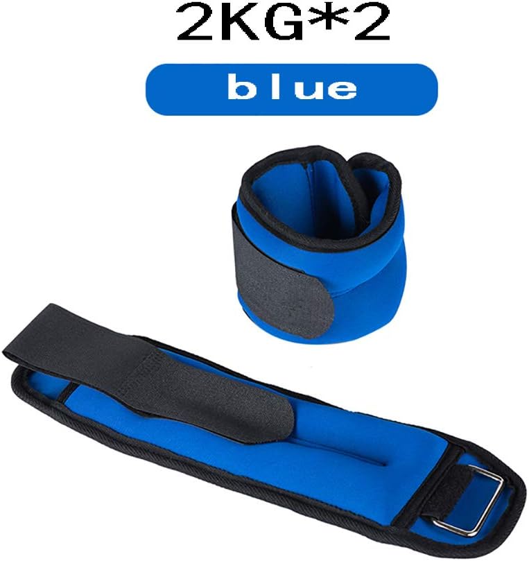 LALEO 2PCS Ankle Weights Wrist Weights Sand Filling Adjustable Straps for Walking Jogging Gym Fitness Exercise Gymnastics (1.1-5.5Lbs)