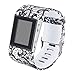 Gealpoor for Fitbit Surge, Replacement Adjustable Band Strap for Fitbit Surge (White Black Floral, Large)
