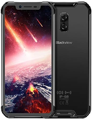 Blackview BV9600 PRO - Android 8.1 4G LTE Outdoor Smartphone,6.21" 19:9 FHD AMOLED Display (Ultra-Narrow Bezels),Helio P60 6GB+128GB,5580mAh Battery,IP68/IP69K Waterproof/Dustproof,NFC (Black)