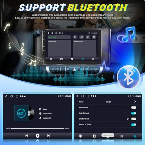 Car Radio for Mercedes Benz Smart Fortwo 2011 – 2015 [2G+64G] Android Car Radio 9 Touch Screen with Carplay and Android Wireless/Bluetooth/WiFi/Bluetooth/EQ/FM RDS Radio