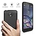 Moto E4 Plus Case, Dretal Carbon Fiber Shock Resistant Brushed Texture Soft TPU Phone case Anti-Fingerprint Flexible Full-Body Protective Cover for Motorola Moto E4 Plus USA Version (Black)
