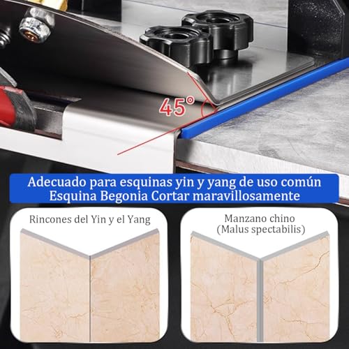 YOGONEV Soporte de Amoladora Angular Para Corte de Chaflán de 45°(Con 3 Piezas de Corte),Cortadora de Azulejo 45 Grados,Soporte Para Amoladora Angular Herramienta para Corte de 45 Grados
