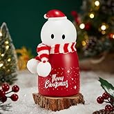 Muchoise Christmas Tumbler Snowman with Scarf 316L Insulated Kids Stainless Steel Travel Water Bottle 12oz Christmas Gift Box