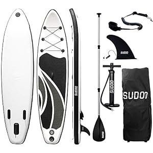 Triclicks SUP Aufblasbares Stand Up Paddle Board Paddling Board Surfboard mit Verstellbares Paddel, Handpumpe mit…