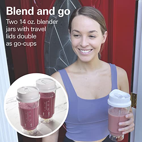 Hamilton Beach Portable Blender for Shakes and Smoothies with 14 Oz BPA