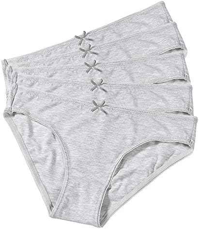 Women's Cotton Triangular Panty Super Soft Stretch Cotton Hipster Gray Panties Set (Pack of 5) (Large, Gray)