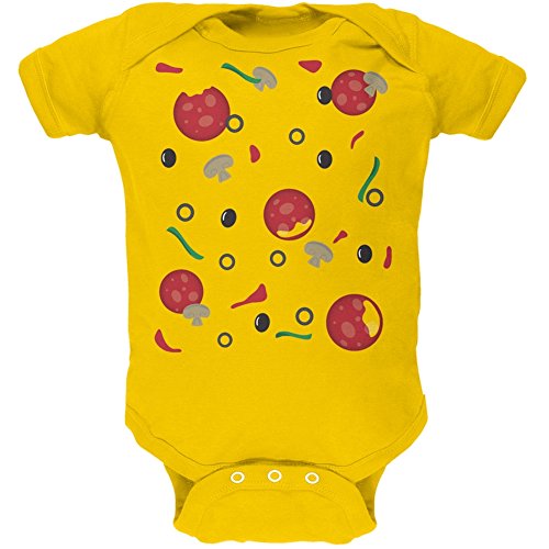 Halloween Pizza Costume Yellow Soft Baby One Piece