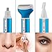 Kaiercat 3 in 1 Rechargeable Lady Shaver+Nose Ear Hair Trimmer+Eyebrow Trimmer Stainless Steel & Water Resistant with Vacuum Cleaning System (Blue)