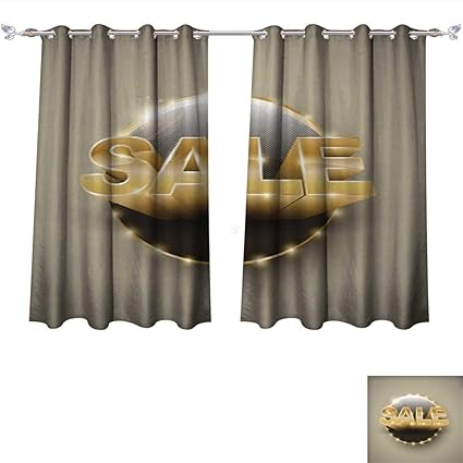 Dragonbui Customized Curtains Banner Circle Retro Light Bulb Gold