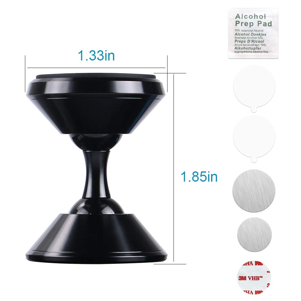 Universal Magnetic Car Phone Holder Mount Dashboard Compatible with iPhone Xs MAX/XS/ XR/X /8 Plus/8/7 Plus/7/6S, Samsung Galaxy Note 9/8/S9 Plus/S9/ S8 Plus/S8/S7 Edge and More