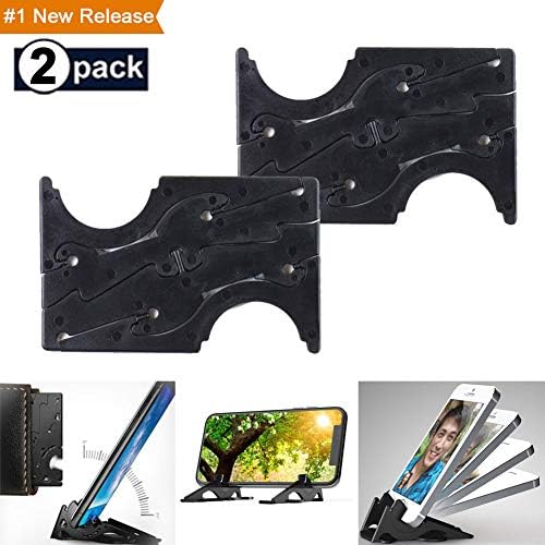 HOMEJU Foldable Pocket Phone Tripod, Universal Portable Phone Stand, Fold-up Smartphone Stands Holders, Flexible Foldable Credit Card Size