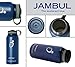 Jambul Stainless Steel Water Bottle Double Walled Vacuum-Insulated for Hot and Cold Beverages - Wide Mouth - BPA Free, 32 Oz